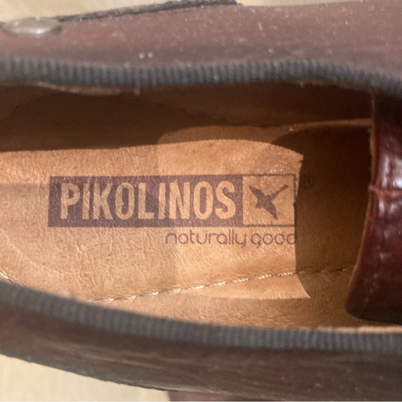 PIKOLINOS SZ  39 Ox Blood Oxford Wingtip Leather and Metal Sheen Lace Up Brogues - Picture 5 of 11